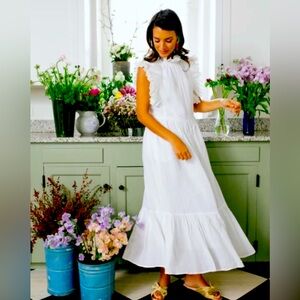 Sea New York Bailey Broomstick white Pleated Maxi nwt size 10